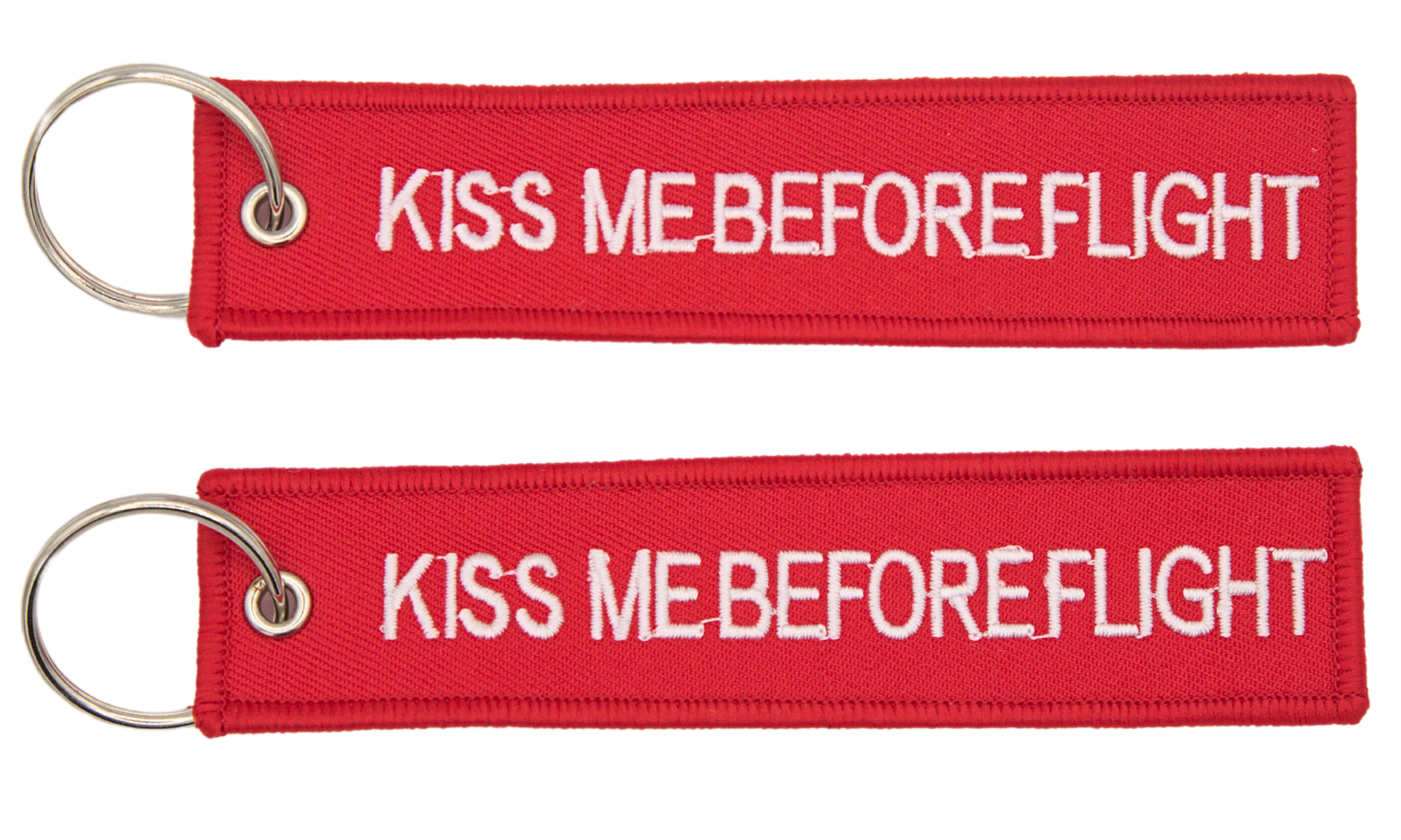 Kiss me Before Flight Keyring